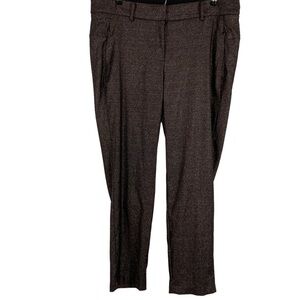 Lane Bryant Size 18 Womens Ankle Pants Slim Leg Stretch Bronze Metallic Gold